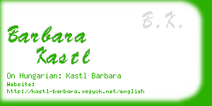 barbara kastl business card